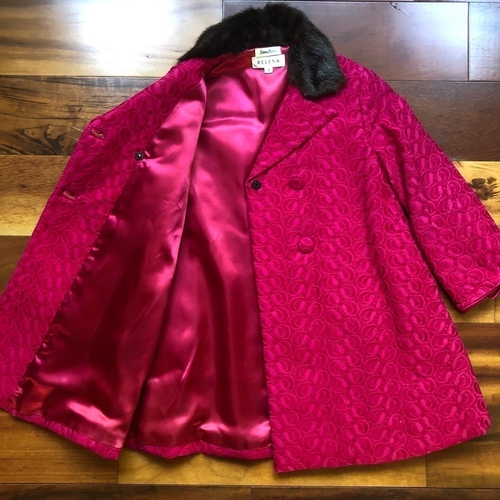 Neiman Marcus Helena Pink Peacoat - Picture 2 of 10